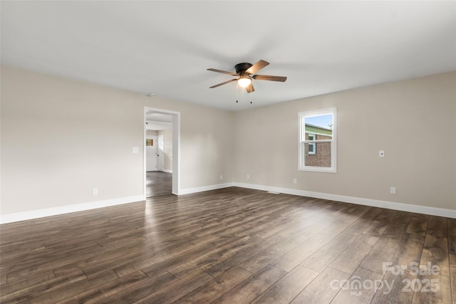 2525 Oxford Cir, Lancaster, SC 29720 - empty room featuring dark hardwood / wood-style flooring and ceiling fan
