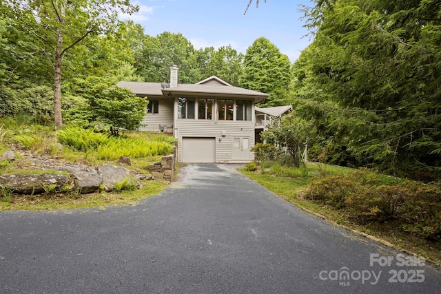 view of front of home featuring a garage