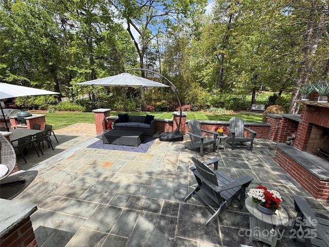 view of patio / terrace featuring outdoor lounge area and outdoor dining area