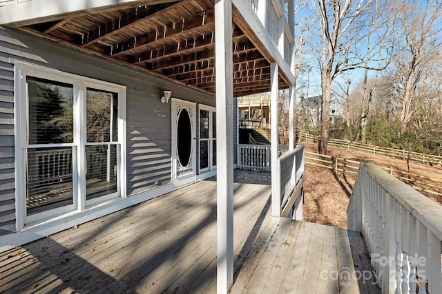 view of wooden deck