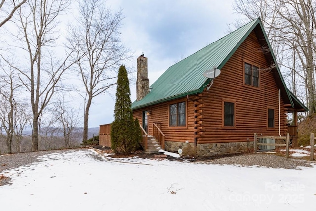 175 Owl Lookout Rd, Sylva, NC 28779 - snow covered property featuring central AC unit