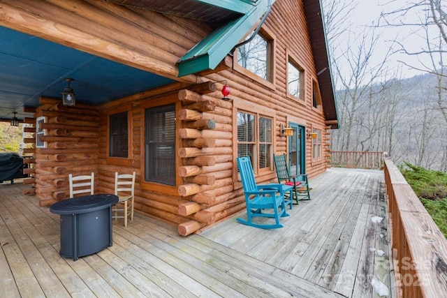 175 Owl Lookout Rd, Sylva, NC 28779 - view of wooden terrace