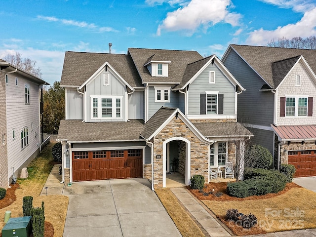 view of front of home featuring a garage