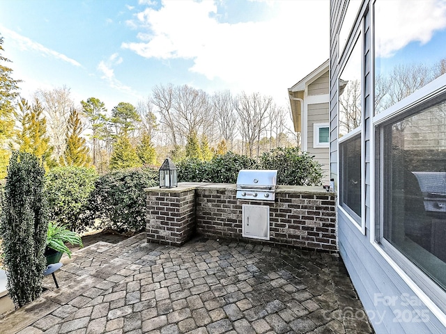 view of patio / terrace with grilling area and exterior kitchen