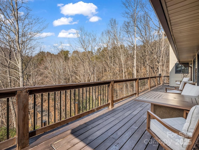 view of wooden deck