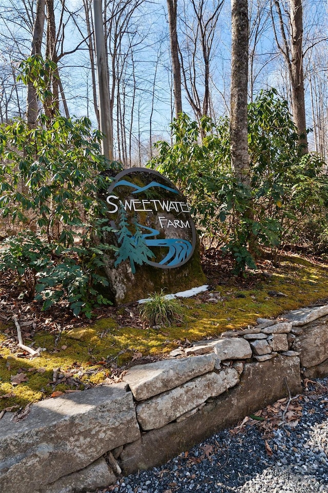 view of community sign