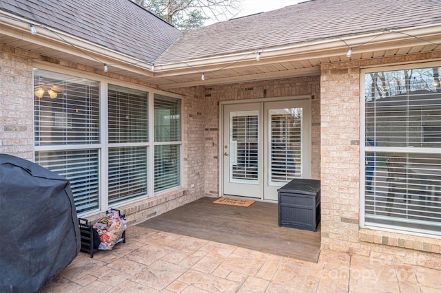 view of patio / terrace featuring a grill