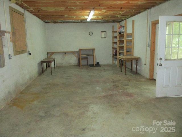 view of basement