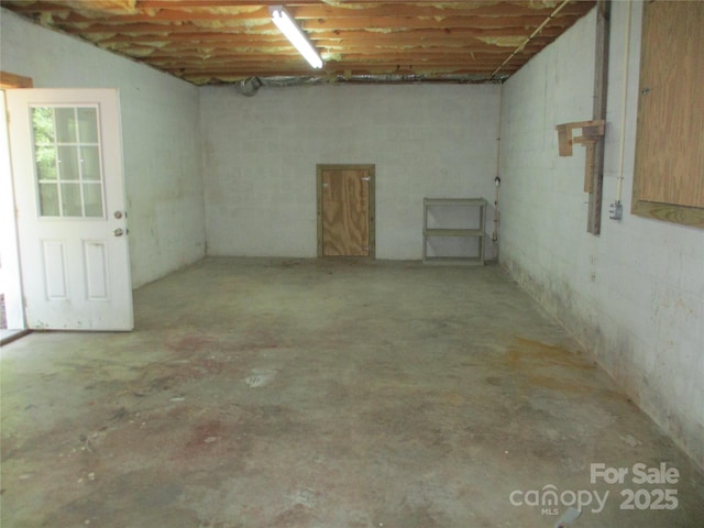 view of basement