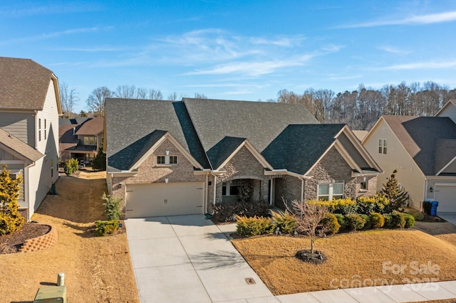 view of front facade with a garage