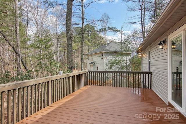 view of wooden deck