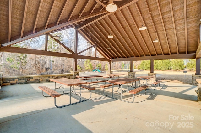 view of patio / terrace featuring a gazebo