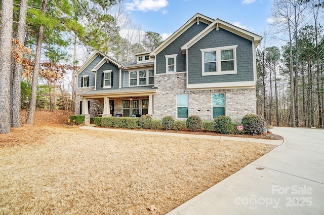 craftsman-style house with covered porch