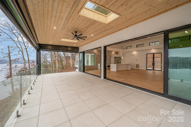 view of patio with ceiling fan