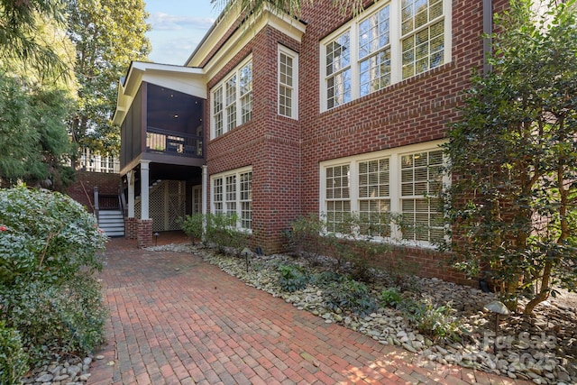 exterior space with a sunroom