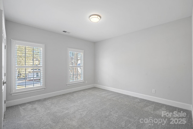 spare room with carpet floors