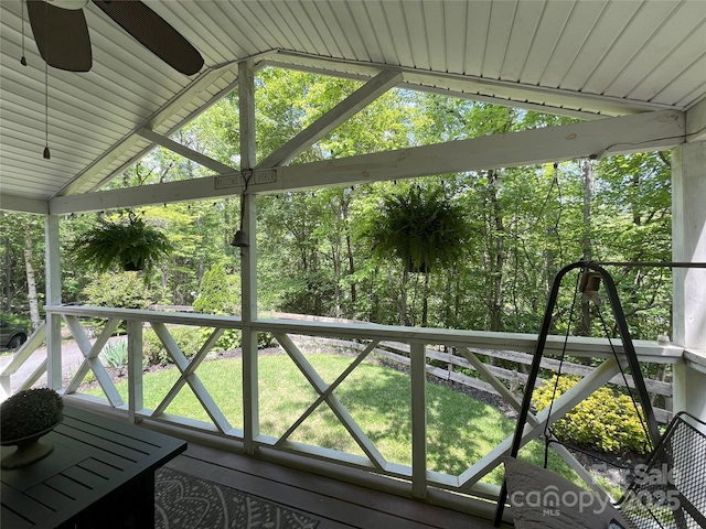 243 Buffalo Creek Rd, Lake Lure, NC 28746 - wooden terrace featuring a yard