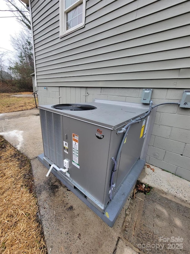 exterior details with central AC unit