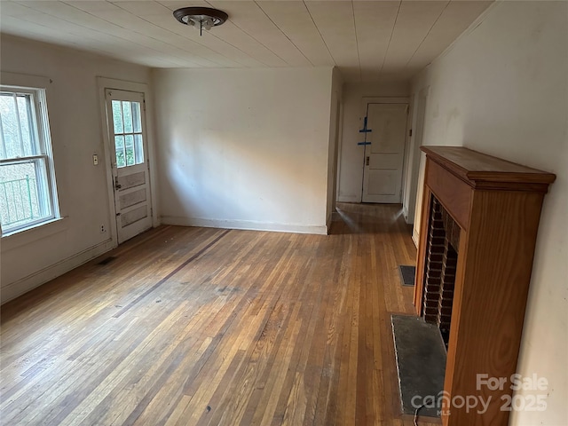 interior space featuring dark hardwood / wood-style flooring