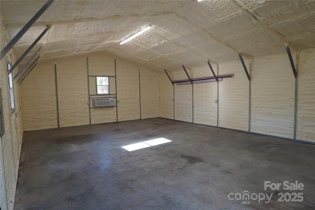 garage with cooling unit