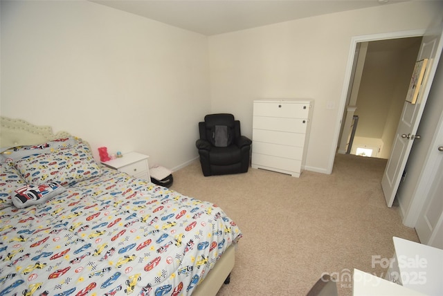 view of carpeted bedroom