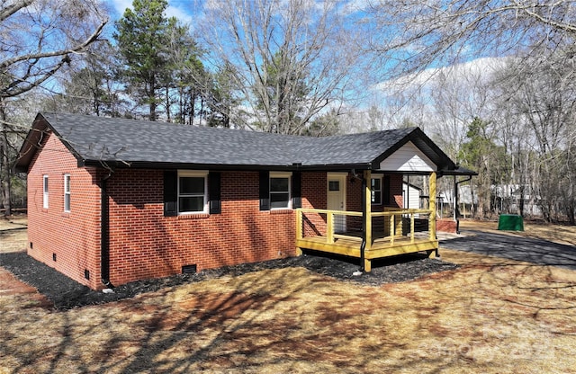 view of ranch-style home