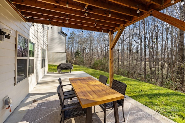 view of patio featuring grilling area