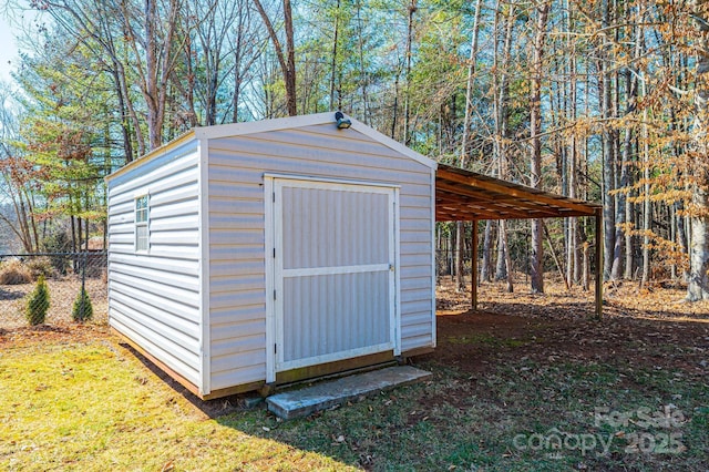 view of outdoor structure