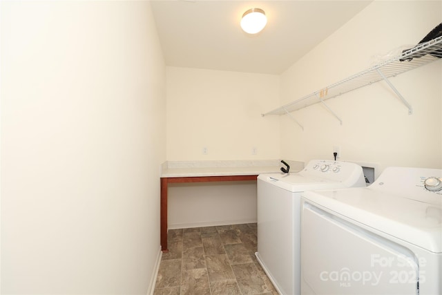 laundry area featuring separate washer and dryer