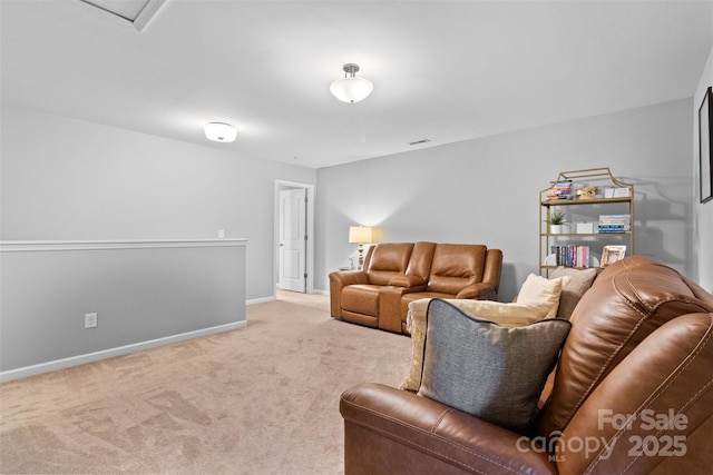 view of carpeted living room