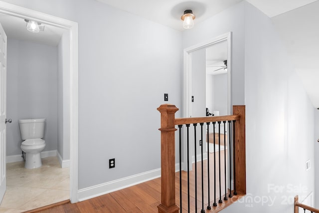 hall featuring light hardwood / wood-style flooring