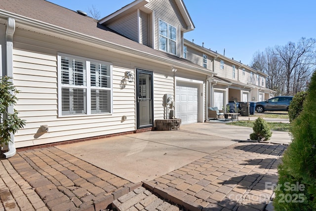 entrance to property featuring a garage