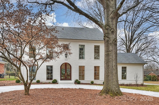 view of front of home with french doors