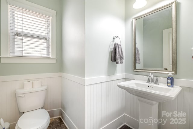 bathroom with sink and toilet