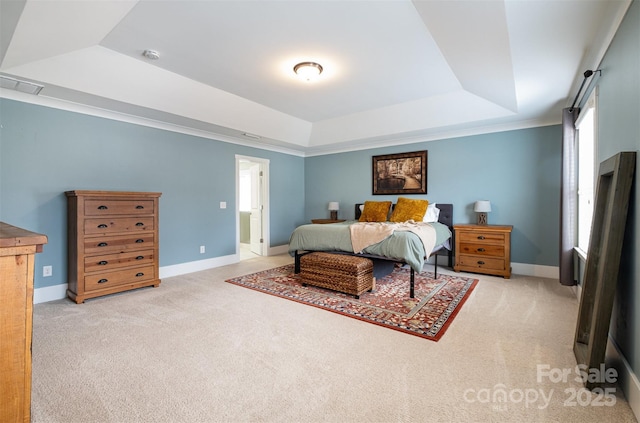 2201 Bluebell Way, Tega Cay, SC 29708 - bedroom with a raised ceiling, carpet floors, baseboards, and multiple windows