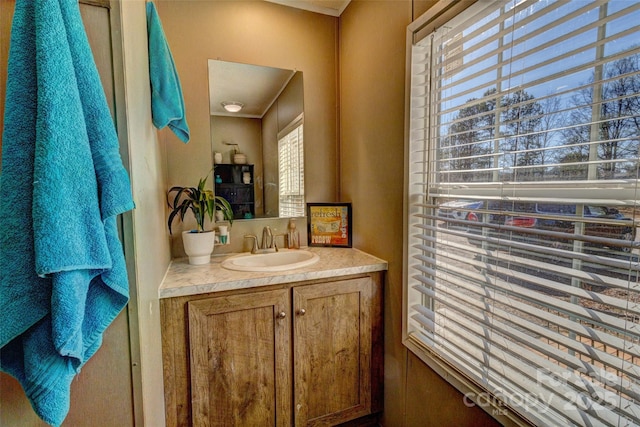 bathroom with vanity