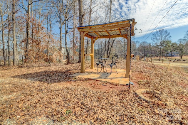 view of yard featuring a patio