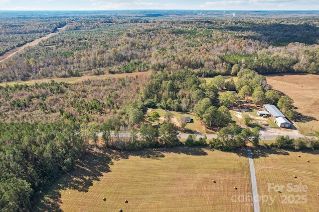 drone / aerial view with a rural view