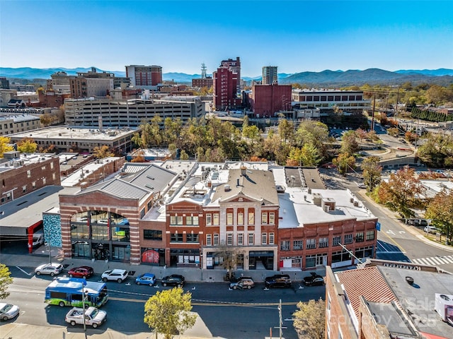 aerial view featuring a mountain view