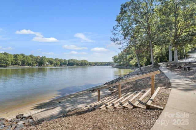 water view with a forest view