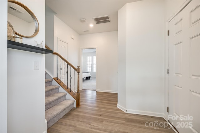 interior space featuring light hardwood / wood-style floors