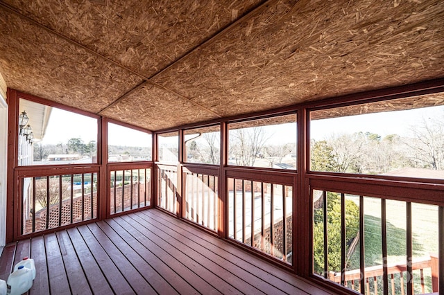 unfurnished sunroom with a wealth of natural light