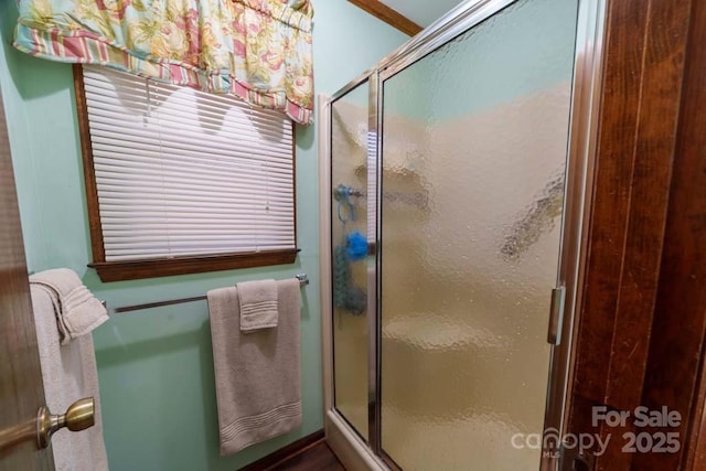 bathroom with walk in shower