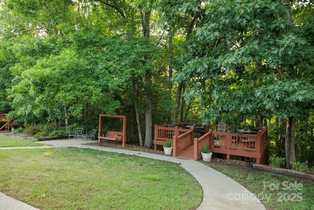 4816 Zion Church Rd, Concord, NC 28025 - view of home's community featuring a yard and a wooden deck