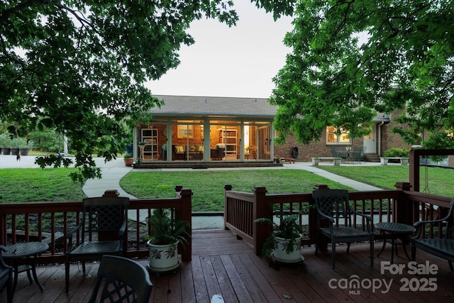 4816 Zion Church Rd, Concord, NC 28025 - wooden terrace featuring a lawn