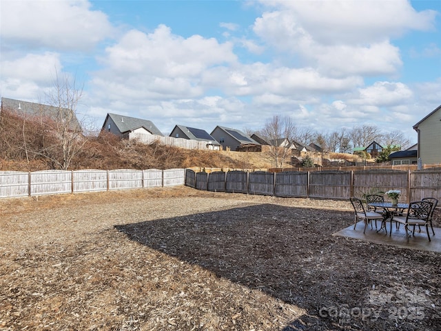 view of yard with a patio area