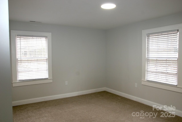 view of carpeted empty room