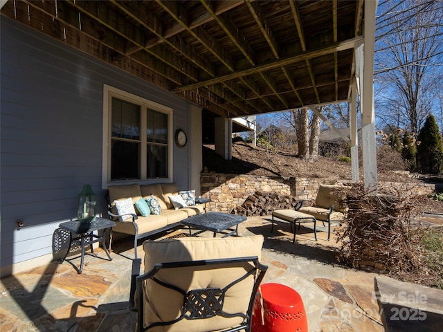 view of patio featuring outdoor lounge area