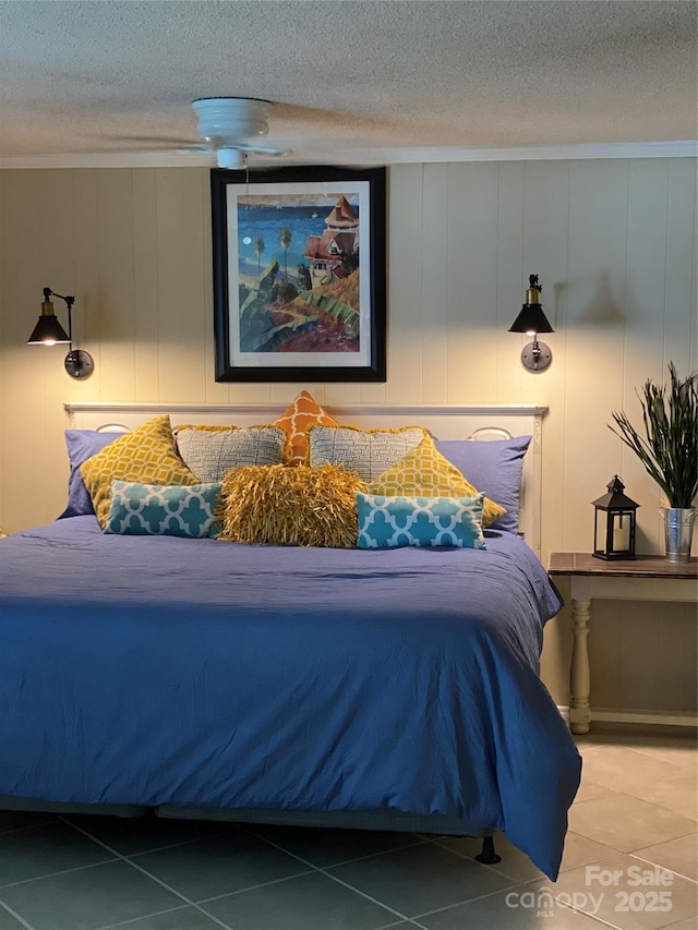 3474 Lake Wylie Dr, Rock Hill, SC 29732 - tiled bedroom featuring a textured ceiling and a decorative wall