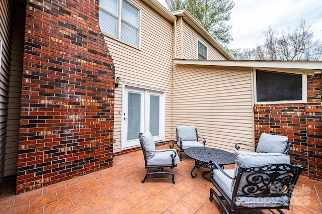 view of patio with french doors